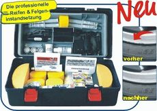 Alufelgenreparatur, Reifenfärbung und Pflege PROFIKOFFER f. 120 Reparaturen