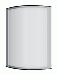 Leuchtpylon Wandmodell silber einseitig DIN A1