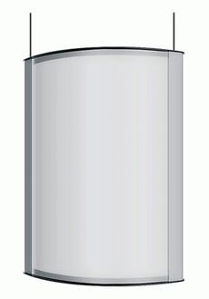 Leuchtpylon Deckenmodell silber doppelseitig DIN A1