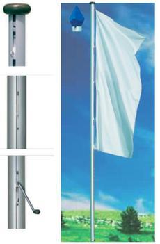 Fahnenmast PRESTIGE 10m mit Kurbelhissvorrichtung