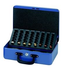 Geldkassetten mit Zähleinsatz, blau