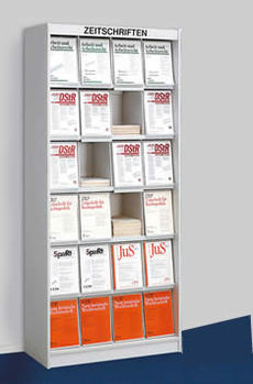Media-Zeitschriftenschrank mit 24 Fächern