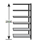 Serie 330 Magazin-Regal Anbaufeld 2000/750