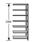 Serie 330 Magazin-Regal Anbaufeld 2300/500
