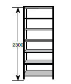Serie 330 Magazin-Regal Grundfeld 2300/500