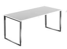 \"Aveto\" Schreibtisch mit Kufengestell, Weiß