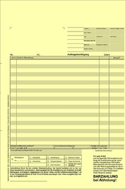 Werkstattauftragskarte DIN A4 für 21 Auftragspositionen