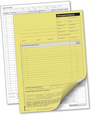 Werkstattauftragskarte DIN A4 für 21 Auftragspositionen