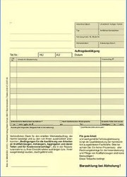 Werkstattauftragskarte DIN A5 für 11 Auftragspositionen