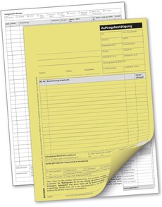 Werkstattauftragskarte DIN A4 für 21 Auftragspositionen