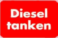 Kundendienst-Aufkleber - Box: DIESEL TANKEN